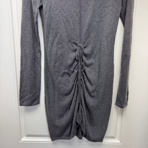 Ronny Kobo x Free People Macall Gray Knit Adjustable Ruched Sweater Mini Dress - Picture 9 of 16